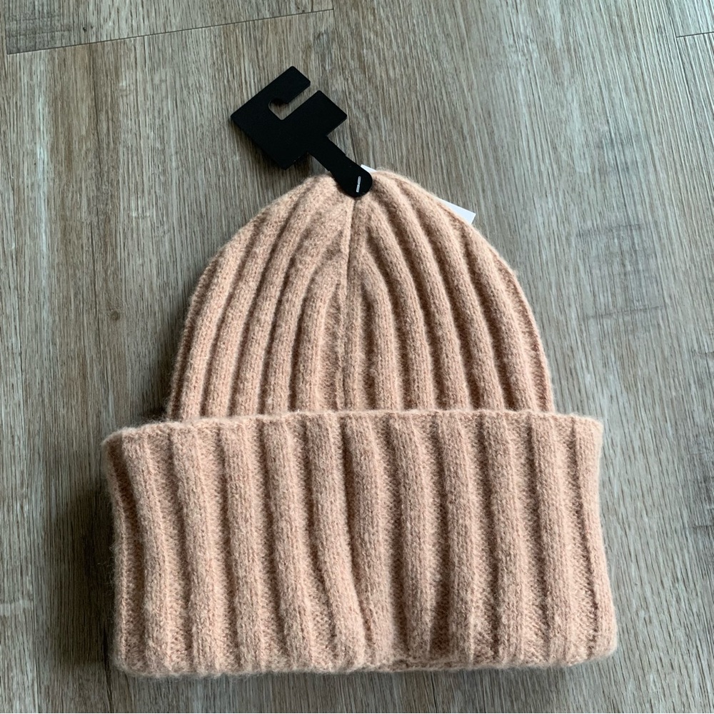 Tan Ribbed Beanie - Picture 3 of 3